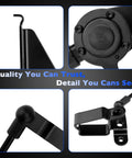 Rear Left And Right Air Suspension Ride Height Level Sensor Replacement For 04 11 Escalade Dual Sensor Kit For Stable Ride And Safe Handling Real Time Height Monitoring And Easy Install Durable Heavy Duty Build For Cadillac SUV black sensor close-up