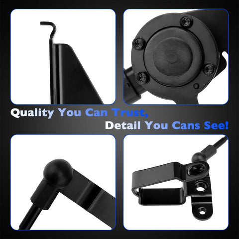 Rear Left And Right Air Suspension Ride Height Level Sensor Replacement For 04 11 Escalade Dual Sensor Kit For Stable Ride And Safe Handling Real Time Height Monitoring And Easy Install Durable Heavy Duty Build For Cadillac SUV black sensor close-up