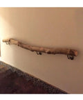 Built Like A Tank Adjustable Solid Wood Handrail Kit Tough Metal Brackets Nonslip Stair Railing on wall in indoor staircase.