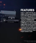 NPL30 Piston Rail Mount Light With Beefy 1200 Lumen Output Four CREE XP-G3 LEDs 50,000 Hour Lifespan 113 Meter Throw on handgun