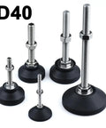 Adjustable Lathe Leg Set With Leveling Feet 40mm Diameter Swivel Base Articulating Legs For Shop Benches And Machinery