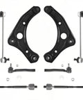 Front Lower Control Arms With Ball Joints For Nissan Versa 2012 2013 2014 2015 2016 2017 2018 2019 Versa Note 2014 2015 2016 2017 2018 Micra 2015 2016 2017 2018 2019 Driver Side And Passenger Side Set, black steel suspension parts with tie rods