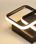 Modern LED Ceiling Light Square Fixture Dimmable 22W Dope Metal And Acrylic Ceiling Lamp with glowing edge detail