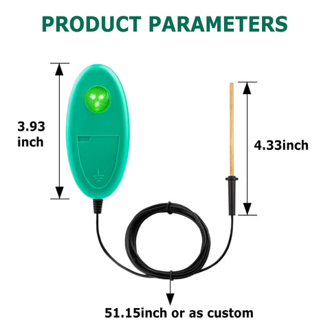 Electric Fence Tester With LED Indicator Lights For Pulsed Energizers Clip On Fence Wires Or Tape Fences Up To 40mm Tape Width Easy To Use Alert Device That Verifies Pulse Voltage On All Wire Types For Quick Safety Checks, 3.93 inch tester