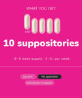 Hyaluronic Acid Vaginal Suppositories for Dryness, Hormone Free Moisturizer, FDA Cleared Medical Device, Made in USA in GMP Facility