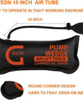 Air Wedge Bag Pump Kit, 3 Pack With 330 Lb Rating, showing a 10-inch inflatable pump wedge tool with orange text and extended air tube.