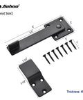 6 Inch Barn Door Flip Latch For Fence And Shed Gates Heavy Duty Solid Metal Iron Hardware In Matte Black with installation screws