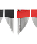 Ball End Hex Key Set With Holders, 28 Piece Inch And Metric Allen Wrenches In Chrome Finish, From 0.050 In To 0.375 In And 1.3 To 10 Mm
