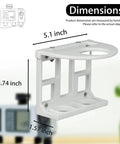 Simple No-Fuss 4-Port Smart Hose Timer Wall Mount Kit For B-Hyve XD Holder dimensions on white background