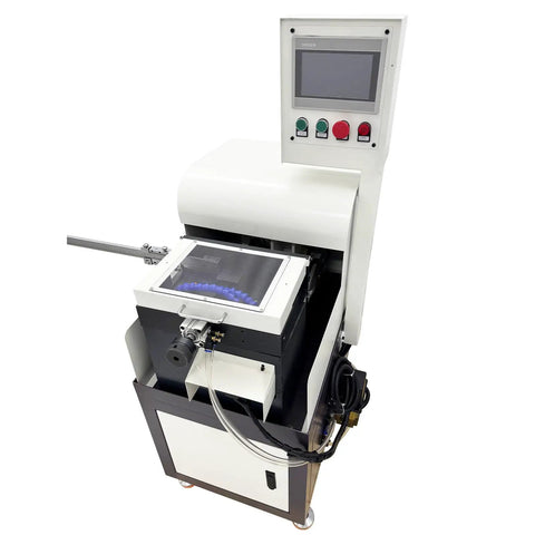 Automatic CNC Rotary Cutting Off Machine Workhorse With One Point Five Seven Inch Wide Clamping Range For Tungsten Steel HSS Iron Copper Aluminum 110V 1500W High Power Cut Tool For Precise Fast Clean Cuts Built For Durable Heavy Duty Performance In Metal, front view