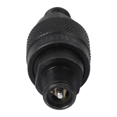 Heavy Duty Hydraulic Quick Connect Coupler Set M14x15mm Male Pipe Fitting Leak Proof Steel Ball Locking Temp Range Minus Twenty To One Twenty C Durable Industrial Use No Sweat Over Broken Repairs Ever Again Badass Gear For Rigging Pros Hate Failure, black steel coupler front view