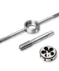 M14x1.5 Metric Tap And Die Set With 38mm Round Die Stock Handle Wrench Pro Grade High Speed Steel Tap Die Kit for fast clean threads