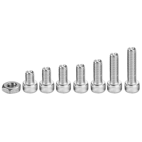 Top Notch 90 Piece Stainless Steel Hex Cap Screw Assortment Kit With Matching Nuts Includes 1/4 20 UNC Size Plus Rust Proof 304 Build For Heavy Duty Home Auto And Outdoor Repair Projects Guaranteed To Perform. Stainless steel hex cap screws and nut, assorted sizes