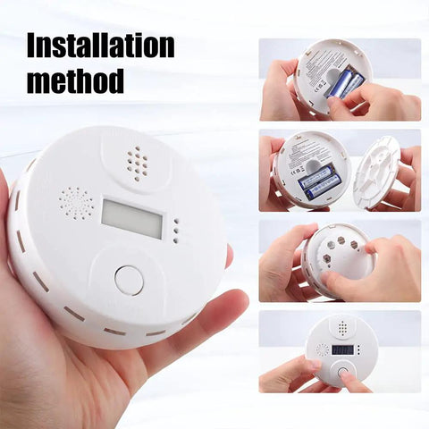 Installation steps for 2 Pack Carbon Monoxide Detector Alarm With Digital Display And 85dB Siren For Home Use Red LED Flash Alerts