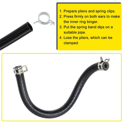 Hardcore Spring Band Hose Clamps For Fuel Lines And Silicone Vacuum Pipes Bullet Proof Seal Zinc Chrome Plated Steel Badass Grip Perfect For Under Hood Custom Builds Pack Of Five