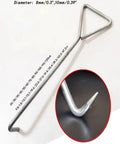 Built Tough Stainless Steel Manhole Cover Hook With Triangular Handle, 10mm thick, ideal for lifting sewer lids and drain grates.