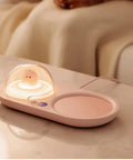 Smart Cup Warmer Heating Pad With Adjustable Temperature Controls Keeps Your Morning Drip Piping Hot All Day features a cute ambient light.