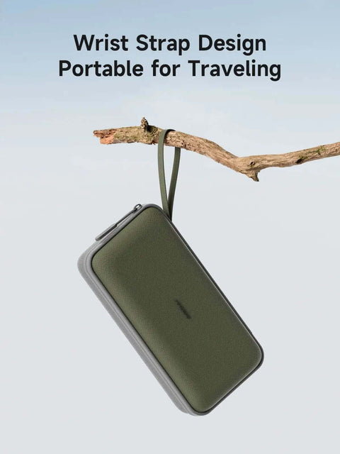 Slay Your Cable Chaos with This Ultimate Electronics Organizer Travel Case featuring waterproof bag design and wrist strap for easy traveling.