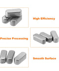 Round Ended Feather Key Set Of 10 Stainless Steel Shaft Key Stock 3 X 3 X 8 mm Parallel Drive Key for machinery alignment
