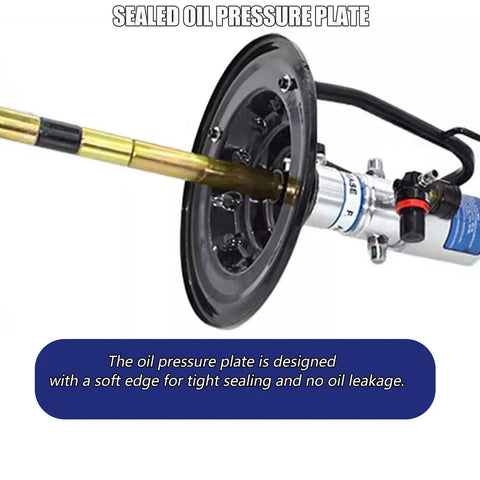 Portable Air Grease Pump With 50 To 1 Pressure Ratio For 5 Gallon Buckets, showing sealed oil pressure plate