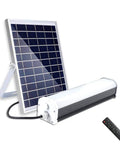 Solar Powered Indoor Outdoor Lights With Remote Control Ceiling Pendant showing solar panel and remote