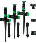 Flexible Sprinkler System With Metal Spike Base For Above Ground Lawn Irrigation Kit No Fuss Adjustable Sprinklers