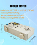Intelligent Torque Tester Cap Meter With Digital Display And Peak Hold Three Unit Conversions In Lbf.In Kgf.Cm N.M Range 0.5-90.0 Lbf.In 0.5-100.0 Kgf.Cm 0.05-10.0 N.M Accuracy 0.5 Percent Full Scale Multifunction Torque Testing Tool, 23.3 x 13 x 6.5 cm