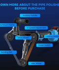Cordless Pipe Polisher Sander Adjustable Speed Rechargeable Grinder For Metal And Plastic Tubes 4 Roller Design features