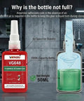 Heavy Duty Retaining Compound For Cylindrical Parts And Bearings, Fast Curing Anaerobic Glue, Red 50ml Bottle Detail