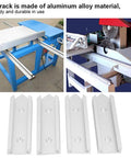Heavy Duty 4 Pack Aluminum T Track Connectors For Router Table Miter Jig Slot Cross Points Plus Intersection Fixtures To Upgrade Your Woodworking Setup Today on workshop table.