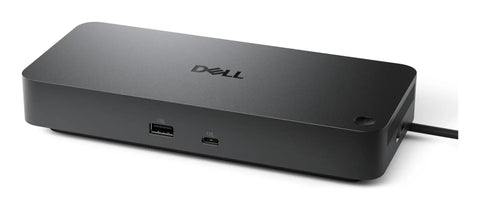 Thunderbolt 5 Docking Station Featuring Beast Mode 300W Power Delivery and Zero Lag Sync for Power Users, angle showing ports and sleek design.
