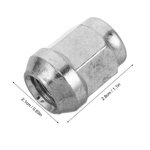 Close-up of a nut from the Alloy Wheel Hub Flange Bolts And Nuts Kit For ATV And Go Kart Easy Install Heavy Duty Screws