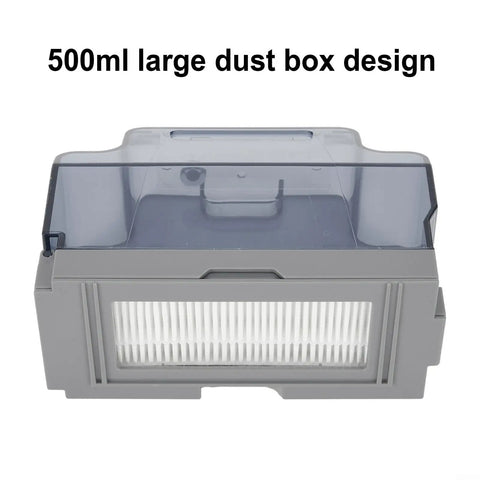 High Quality Replacement Dustbin Box For Lefant M210 M213 M210B M210S K2 K3 K3P K3A K4 K5 Robot Vacuum Cleaner Parts Collection System Storage Bin Container, 500ml size with filter design.