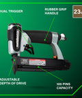 Lightweight 23 Gauge Headless Pin Nailer For Cabinets Trim And Crafting Slick Pro Grade Pneumatic Nailer With Auto Pin Length Adjustment