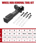 Universal Wheel Hub Removal Tool for Cars and Trucks Compatible with 5 Bolt 6 Bolt and 8 Bolt Hubs Includes Nuts and Washers