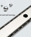 14 Inch Heavy Duty Drawer Slides With Ball Bearing Telescopic Rails, Silent Smooth Operation, Two Stage Pull Out, 40kg Load, Steel Anti Rust Coating, Closed 350mm, Extended 570mm, 35mm Wide, solid steel ball bearings