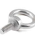 Close-up of 12 Pack M6 Lifting Eye Bolts 304 Stainless Steel Heavy Duty Machinery Shoulder Ring Eye Bolts For Hoisting 6mm Thread