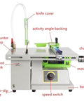 Professional Gem Faceting Machine Designed For Jade Stone Cutting Plus Jewelry Angle Polishing 500 Through 7000 RPM Integrated Precision Lapidary Grinding Workstation close-up of features.