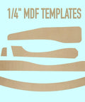 1/4" MDF templates for rocking chair projects included in Dead Easy Outdoor Rocking Chair Plans With Smooth Ride Precision Mdf Templates And Goof Proof Step By Step Guide For Ultimate Backyard Kickback Lounge Made In Usa.