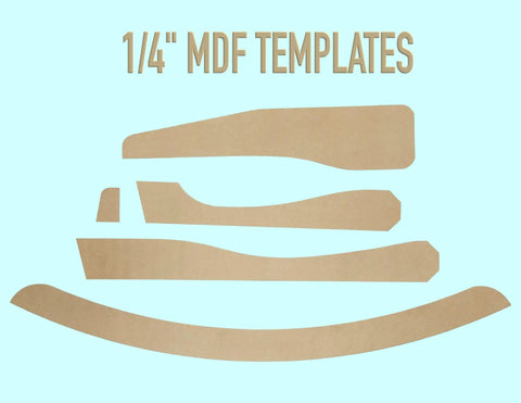 1/4" MDF templates for rocking chair projects included in Dead Easy Outdoor Rocking Chair Plans With Smooth Ride Precision Mdf Templates And Goof Proof Step By Step Guide For Ultimate Backyard Kickback Lounge Made In Usa.