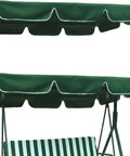 Porch Swing Canopy Replacement Waterproof UV Resistant 300D Heavy Duty Rip Proof Garden Hammock Top Cover Green 74x45"