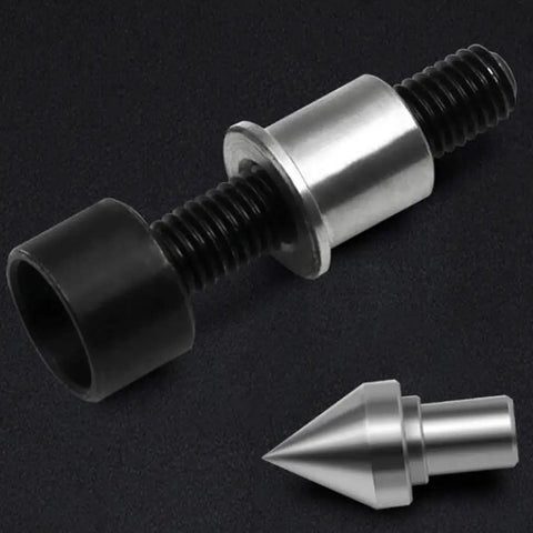 Slick Live Bearing Tailstock Center And Drill Chuck Adapter Kit For Mini Lathe includes a stainless steel live bearing center.