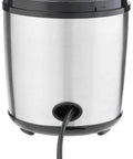 Electric Spice And Nut Grinder With Heavy Duty Motor, Stainless Steel Blades, Easy Push Top Lid, 90 Gram Bowl, shown in silver