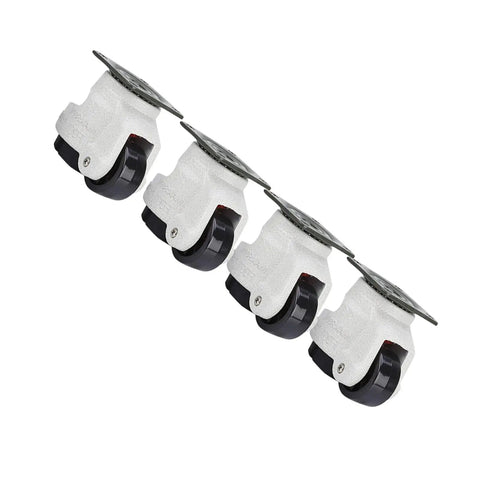 Hella Durable Four Pack Leveling Casters Featuring Retractable Workbench Wheels And Height Adjustable Rubber Feet For Game Changing Garage Setup With 360 Degree Swivel Rotation