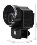 Slick Install Automatic Fish Feeder For Aquarium Battery Operated With Adjustable Portion Control and Vacation Timer side view, showing adjustable portion control.