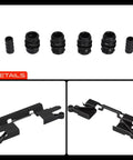 Premium Front Left And Right Disc Brake Hardware Kit For Chevy City Express Nissan Frontier Leaf And Nv200 Smooth Stop Power A Plus Gear, black clips