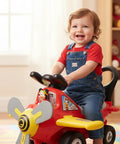 Totally Awesome Mickey Mouse Ride On Airplane Featuring Dazzling Light Patterns Realistic Motor Sounds Gear Shifting Swaying Pilot Character Slick Electric Battery Powered Toy  toddler riding