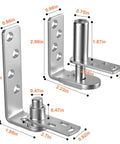 Saloon Door Hinges Two Pack Double Action Stainless Steel Swing Hinge For Cafe Barn Gate And Bar Doors With Self Returning Function