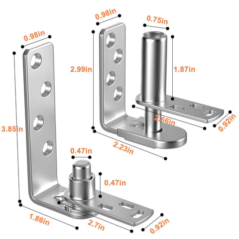 Saloon Door Hinges Two Pack Double Action Stainless Steel Swing Hinge For Cafe Barn Gate And Bar Doors With Self Returning Function