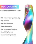 CNC router bit: DLC-coated single-flute end mill for aluminum, 1/8 in shank, 15 mm cutting length.